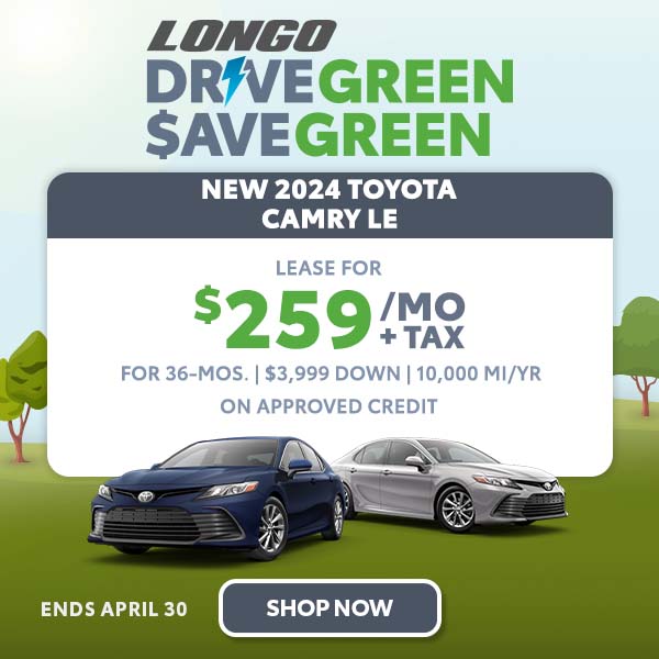 Lease a new 2024 Toyota Camry LE for $259/mo + tax